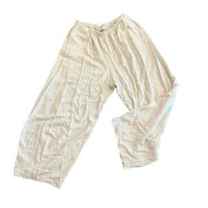 nlt Women’s Wide Leg Linen Pants Cream Size 1XL NEW WITHOUT TAG